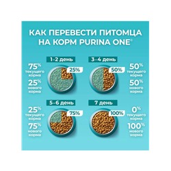 Сухой корм Purina One для домашних кошек, индейка/злаки, 3 кг