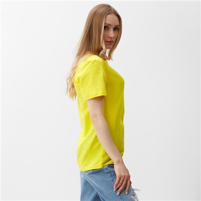 Футболка женская ATA collection, жёлтая, размер 44