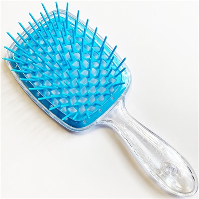 SUPERBRUSH Расческа для волос ПРОЗРАЧНО-ГОЛУБАЯ