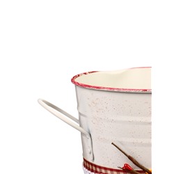 УЦЕНКА Кашпо - ваза «Ведерко Рустад» бежевая, 15×15×25 см