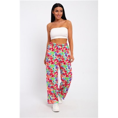 брюки 74365 (Цветы на белом)