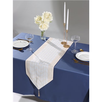 Дорожка на стол «Этель», 35×180 см, 200 г/м², бежевая