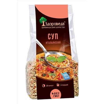Суп Итальянский с красной чечевицей 250г ЭКОПРОДУКТЫ, 1184466