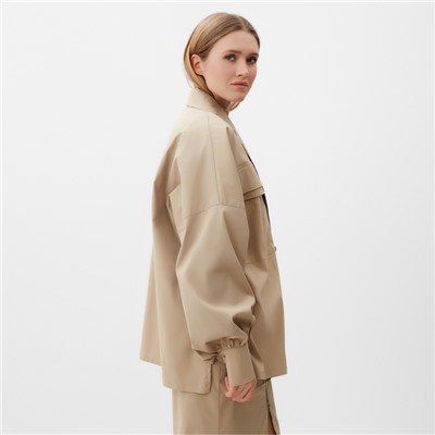 Пиджак женский MINAKU: Safari, бежевый, размер 48