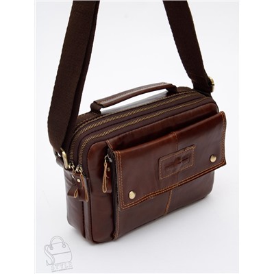 Сумка мужская кожаная 9129TR d.brown Tough Ruder