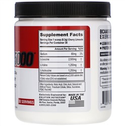 EVLution Nutrition, BCAA 5000, Cherry Limeade, 8.78 oz (249 g)