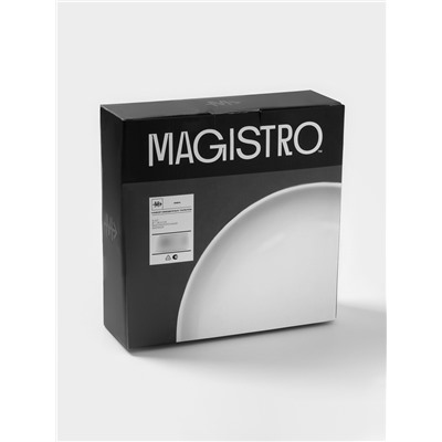 Тарелки Magistro Mien, d=26.3 см, набор 6 шт., фарфор, белые