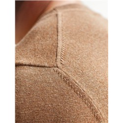 Джемпер с круглым воротом из хлопка с нейлоном