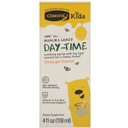 Comvita, Comvita Kids, Day-Time Soothing Syrup with Ivy Leaf, UMF 10+ Manuka Honey, Orange Flavor, 4 fl oz (118 ml)