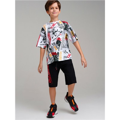 Комплект трикотажный для мальчиков: фуфайка (футболка), шорты