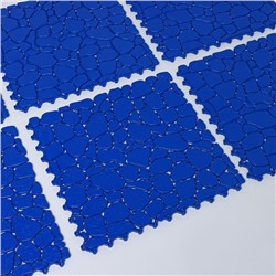 Напольное модульное покрытие AQUA STONE, 34×34 см, 6 шт. в упаковке, синий