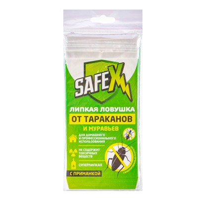 Клеевая ловушка-домик от тараканов и муравьев SAFEX, набор, 10 шт.
