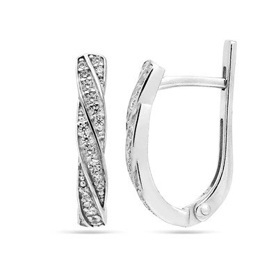 Серьги из серебра куб.циркон., В10-1395