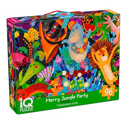 IQ Пазл с развивающей игрой 96 "Весёлая вечеринка в джунглях" 6+ (new)