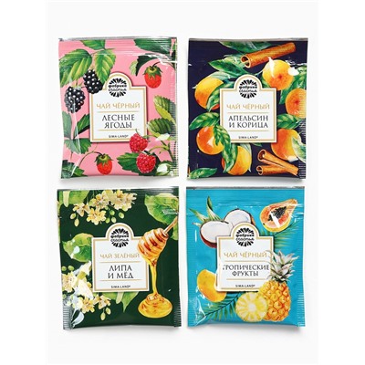 Чай подарочный «Любимой мамочке», весовой чай 40 г (2 шт. × 20 г)., чай в пакетиках 21.6 (12 шт. × 1.8 г).