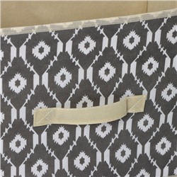 Короб стеллажный для хранения Доляна «Ромбы», 37×27×27 см, серый