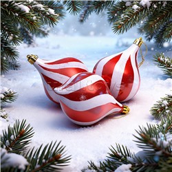 Набор новогодних украшений "Зимняя сказка" (3шт х 12см)