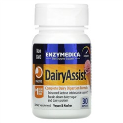 Enzymedica, DairyAssist, 30 капсул