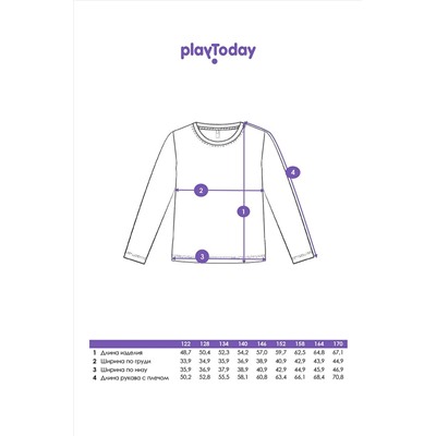 Лонгслив PLAYTODAY, 1126103