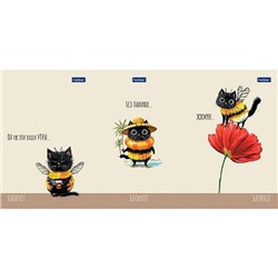 Блокнот А6  40л клетка на склейке "ЖЖ. МЯУ" (093610) Хатбер