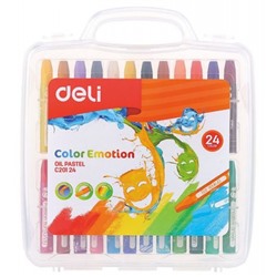 Пастель масляная 24цв EC20124 "Color Emotion" пластик.уп. (1045210) Deli