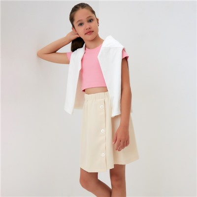 Юбка для девочки MINAKU, цвет бежевый, рост 146 см