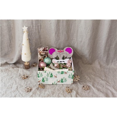 Коробка подарочная новогодняя складная «Лесная сказка», 31×25.5×16 см, Новый год