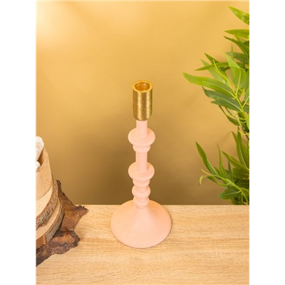 Подсвечник на 1 свечу «Пудровый», 10×10×31 см