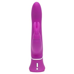Лиловый вибратор Curve Thrusting Rechargeable Rabbit Vibrator - 24,1 см.