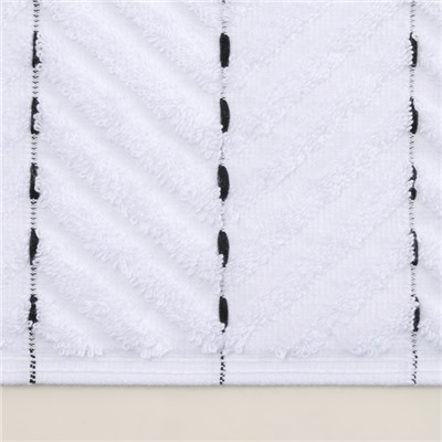 Коврик махровый SL HOME: Lines «Блан де Блан», 50×70 см, хлопок 100%