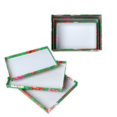 Коробка подарочная Прямоугольная 3 штуки набор Новый год / M10-226 /уп 30/19*13*7.5/ 21*15*8.5/23*16.5*9.5