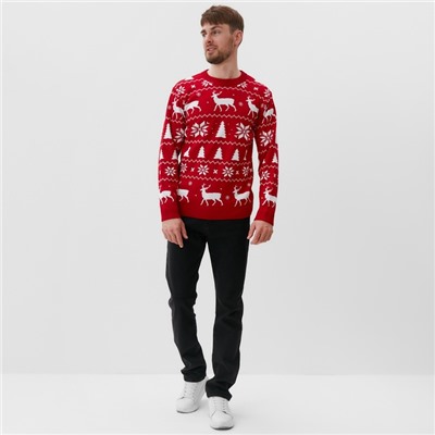 Свитер вязаный новогодний KAFTAN New Year, размер 56