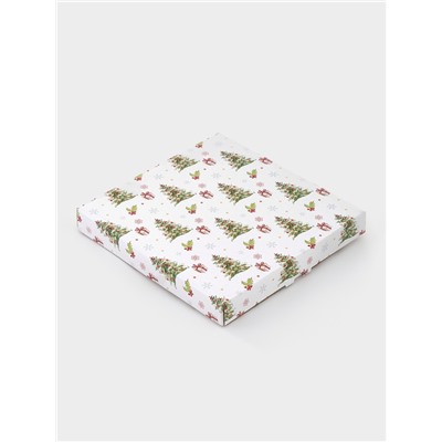 Десертная тарелка новогодняя Доляна «Новогодние зверята», d=19 см, стекло, белая