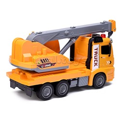 Машина "Автокран" на батарейках, в коробке