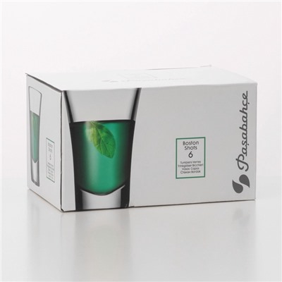 Стопки Paşabahçe «Бостон Шотс», 60 мл, стекло, прозрачные, набор 6 шт.