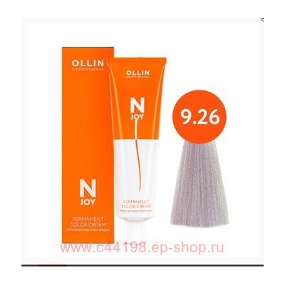 OLLIN "N-JOY" 9/26 – блондин фиолетово-красный, перманентная крем-краска для волос 100мл