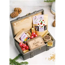 Подарок шкатулка брашированная / 690 г / Сибирский кедр