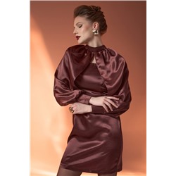 Платье с накидкой Мия (шоколадный)