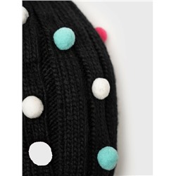 Комплект трикотажный для девочек: шапка, снуд