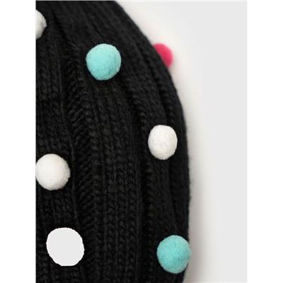 Комплект трикотажный для девочек: шапка, снуд