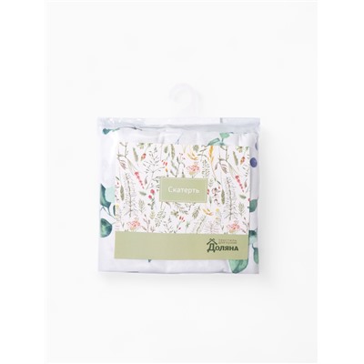 Скатерть «Доляна» Eucalyptus, 110×144 см, 100% хлопок, 164 г/м²
