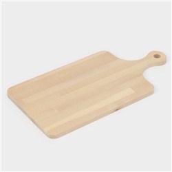 Доска разделочная Доляна, 40×20×1.2 см, с ручкой, дерево берёза