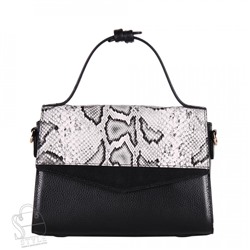 Сумка женская кожаная 23010G black white Vitelli Grassi/30