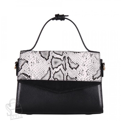 Сумка женская кожаная 23010G black white Vitelli Grassi/30
