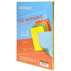 Бумага  А4 100л 80 г/м2 5 цв. "ИНТЕНСИВ МИКС/INTENSIVE MIX"  5х20 CP4080CIN-100 inФОРМАТ