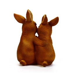 Садовая фигура из полистоуна «Семья зайцев», 26×17×13 см