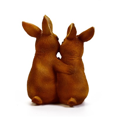 Садовая фигура из полистоуна «Семья зайцев», 26×17×13 см