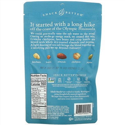 Sahale Snacks, Snack Mix, Sea Salt Bean + Nut, 4 oz (113 g)