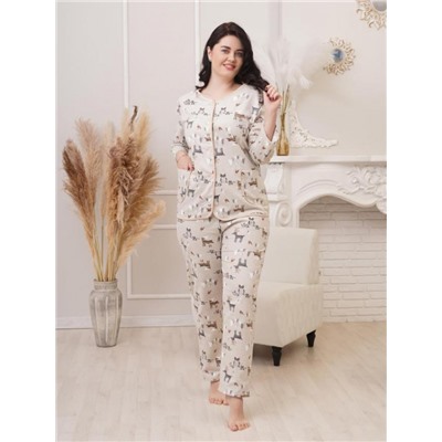 Пижама "Модница", фланель (олени)