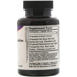 Dragon Herbs, Shou Wu Formulation, 500 mg, 100 Vegetarian Capsules